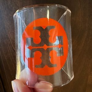 TORY BURCH Orange lucite bracelet